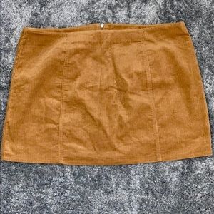 Forever 21 tan corduroy skirt